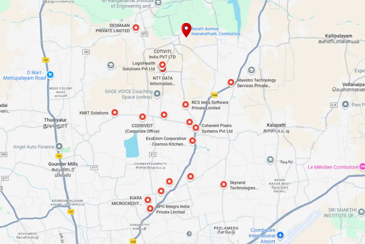 IT & Tech Parks Near Barath Avenue, Coimbatore – LFS