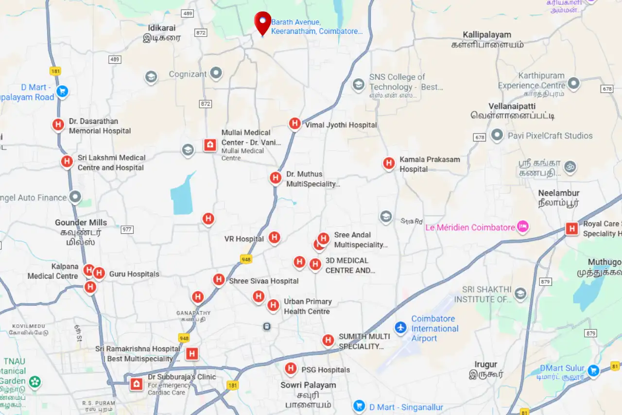 Nearby Hospitals, Barath Avenue - LFS