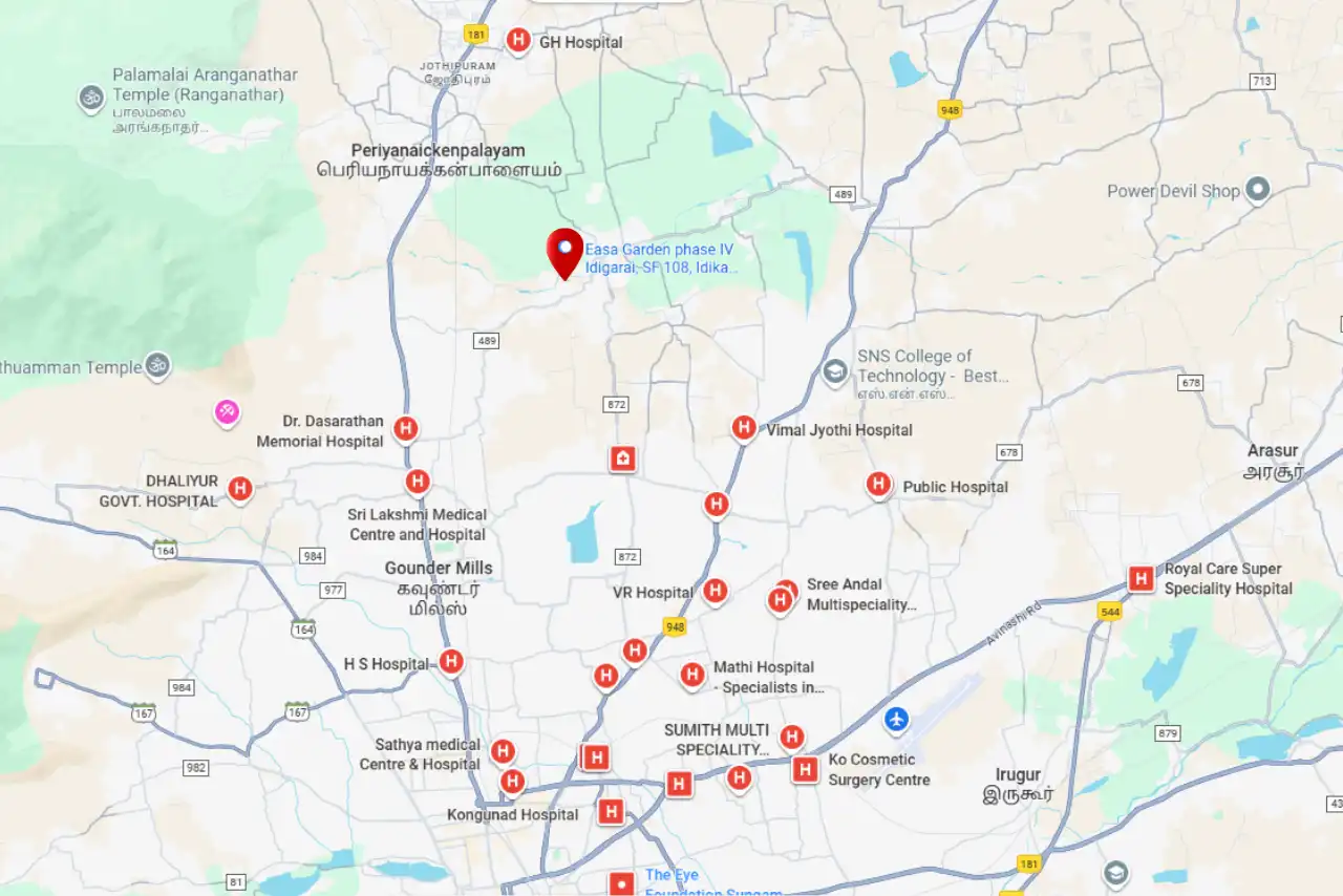Nearby Hospitals, Easa Garden - LFS