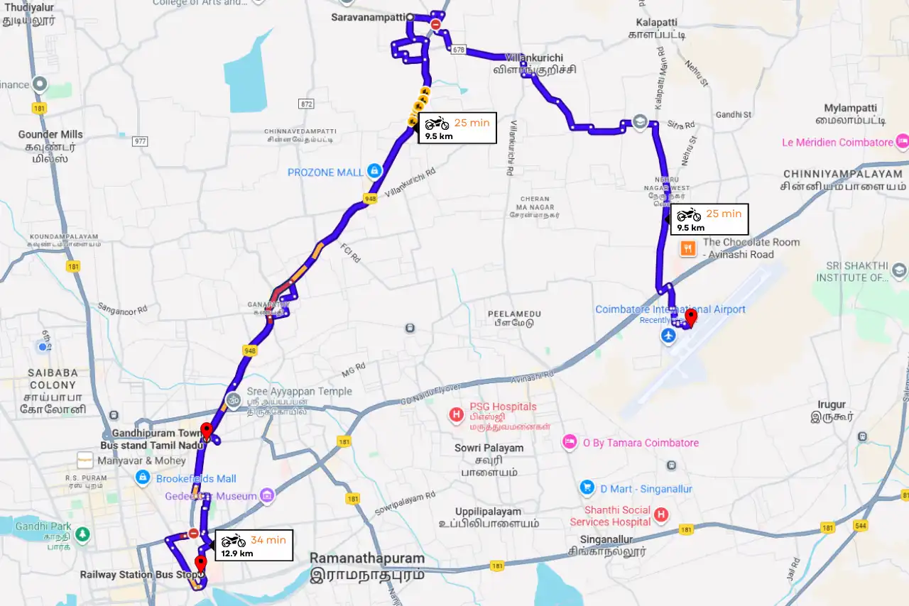 Plots in Saravanampatti - LFS